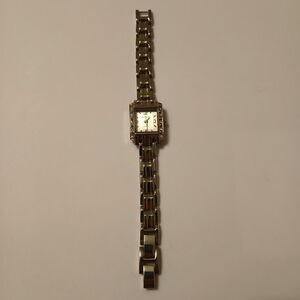 Vintage Rumours Women Silver Tone Bling Rhinestone Bezel Link Band Elegant Watch